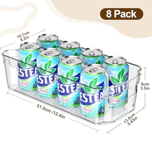 Clear Fridge Organizer, Refrigerator Organizer Bins with Handle - Image 3