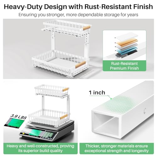 Kitstorack Under Sink Organizer, 2 Tier Under the Si | Home Organizati - Image 6