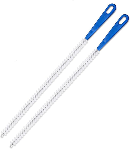Adove Drain Cleaning Brush 2pack, Long Drain Clog Remover Tool 23.6inch, Pipe Brush Cleaner with Nylon Bristles, Sink Drain Cleaner for Toilet, Kitchen Sink, Bathroom Tub, Shower, and Sewer Drain