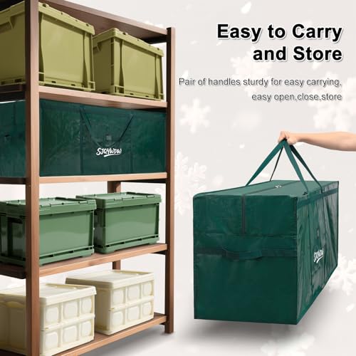 Small Christmas Tree Storage Bag 4ft for Short Trees - Green - Image 8