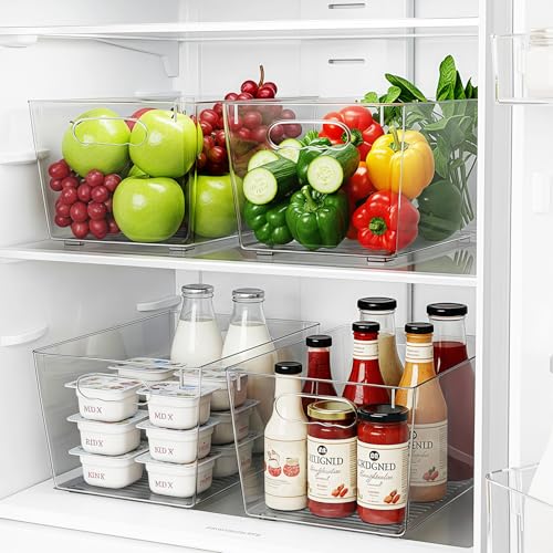 Clear Fridge Organizer Bins with Handles, 4 Pack Lar | All Products - Image 6