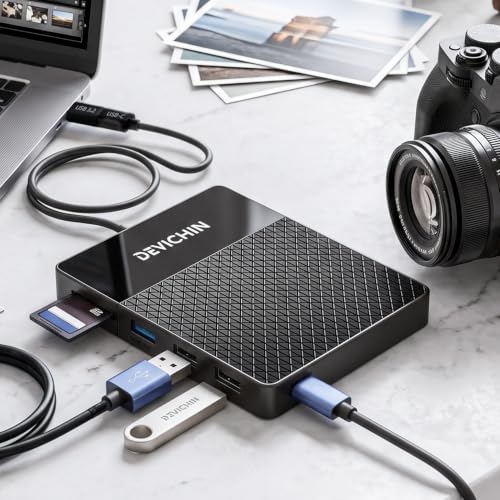 1TB External Hard Drive, USB C & USB 3.0 Multiport Hub+ SD/TF - Image 8