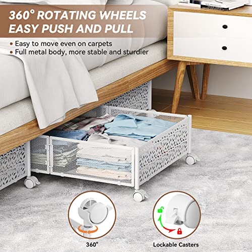 Under Bed Storage Container with Wheels,Patterned - Image 4