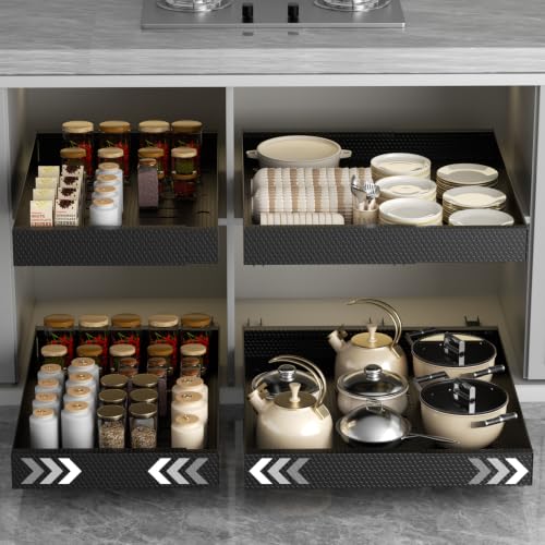 4Pack Pull Out Cabinet Organizer,Expandable Width | Home Organization - Image 2