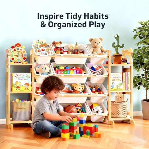 Toy Storage Organizer with 6 Shelves and 12 Bins, Toy - Image 7