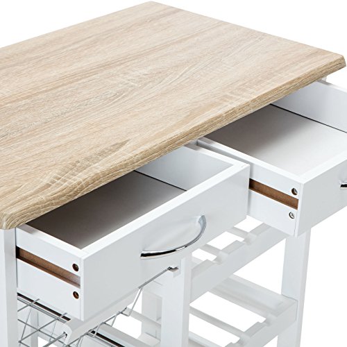 Kitchen Utility Cart,3 Tier Rolling Grocery Cart Organizer - Image 4