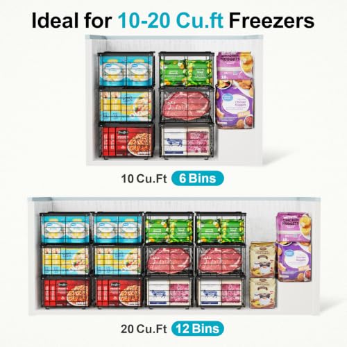 Freezer Organizer Bins - Large 3 Pack For Chest Freezer - Image 4