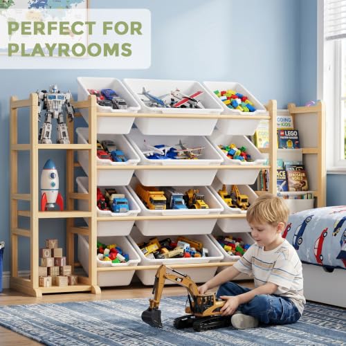 Toy Storage Organizer with 12 Bins and 3 Shelves, Kids Toy - Image 6