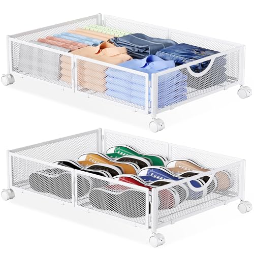 Yecaye Under Bed Storage with Wheels, 2 Pack Under Bed - Image 2