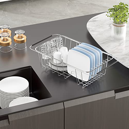 JAQ Over Sink Dish Drying Rack for Small Sink, Compact - Image 6