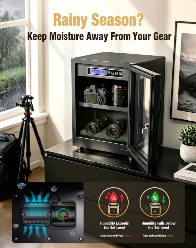30L Camera Dry Cabinet, Electronic Dehumidifier Storage Cabinet - Image 4