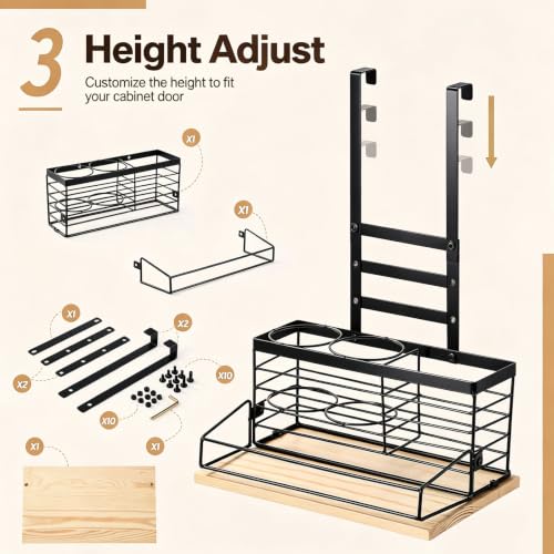 Metal Hair Tool Organizer Hair Dryer Holder for Bathroom - Image 4