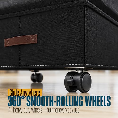 Under Bed Storage Organizer with Wheels, Rolling Under Bed - Image 5