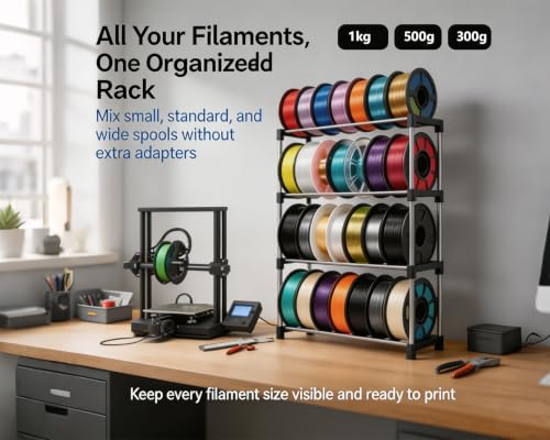 3D Printer Filament Storage Rack – Easy Install （4Tier） - Image 7