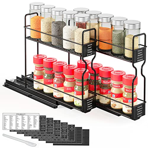 SpaceAid Pull Out Spice Rack Organizer for Cabinet, Heavy - Image 2