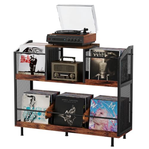 KirKical 3-Tier Large Capacity Record Player Stand, Holds Up - Image 2