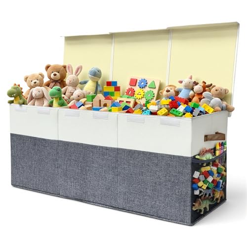 Extra Large 150L Toy Box with Lids, Collapsible Toy Chest Storage - Image 2