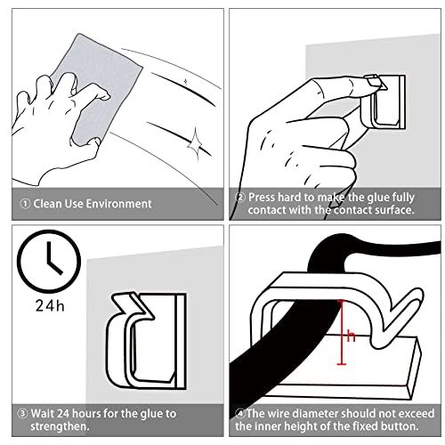 XHF 120PCS 5/8” White Adhesive Cable Wire Wall Light | All Products - Image 6