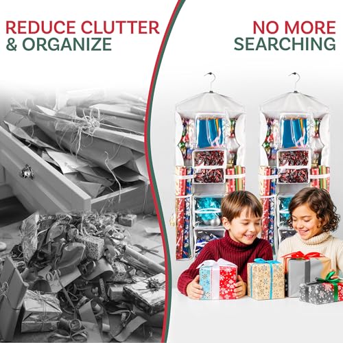 Wrapping Paper Storage Organizers- 2 Pack- Dual Sided - Image 6