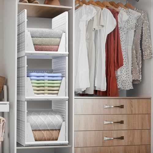 Sorbus Stackable Closet Organizer, Open-Front Shelf Bins (3 XL) - Image 4