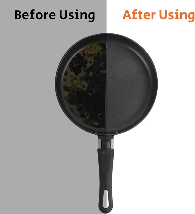 Steel Wool Scrubber with Handle, Stainless Steel Pan Cleaner Scrubber with Long Short Handle Cleaning Brush Metal Scrubber with Replacement, Steel Scrubber for Dishes Tableware Home Kitchen