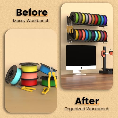 2 Racks 3D Printer Filament Storage Rack Wall Mount Shelf - Image 7