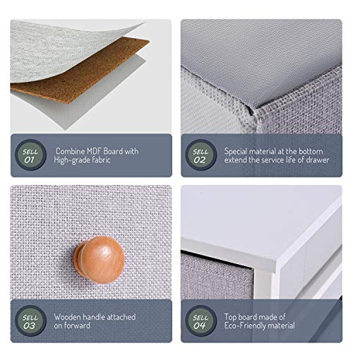 ROMOON Narrow Closet Organizer, 4 Drawer Fabric Storage Bins - Image 6