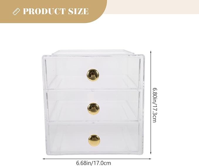 Alipis Organizer Clear Storage Box for Desktop Multi-use Storage for Cosmetics Jewelry Office Supplies Efficient and Space-saving Smooth