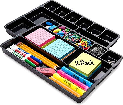 Desk Drawer Organizer Tray with 9 Storage Compartments - For Home - Image 2