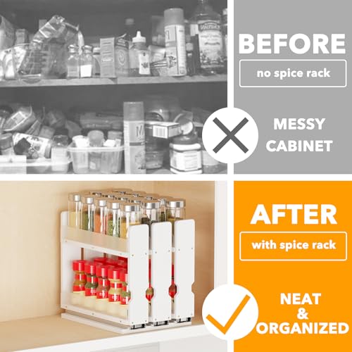 SpaceAid Bamboo Pull Out Spice Rack Organizer for Ca | All Products - Image 3