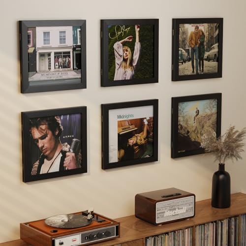 Emfogo 4 Pack Vinyl Record Frame for the Wall, Wall-Mounted Vinyl - Image 5