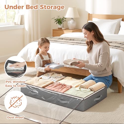Budding Joy 95L Under Bed Storage Containers, 4 Pack Closet - Image 3