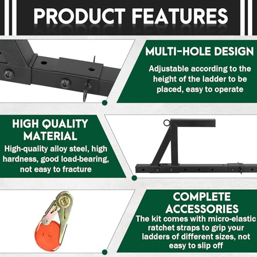Adjustable Side Mount Trailer Ladder Rack for Enclosed - Image 4