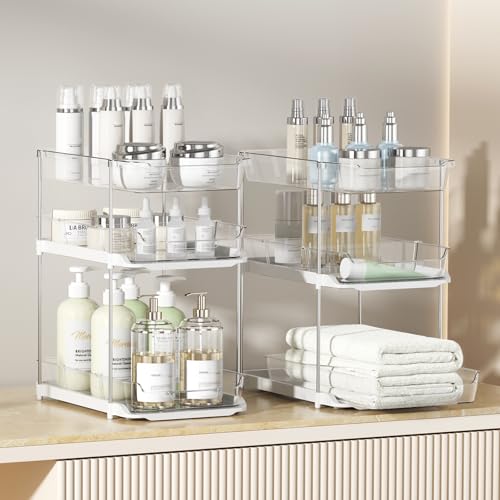 Delamu 2 Sets of 3-Tier Bathroom Under Sink Organizers - Image 3