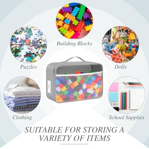 Abbylike 6 Pack Toy Storage Bags, Clear Building Block Organizer - Image 4