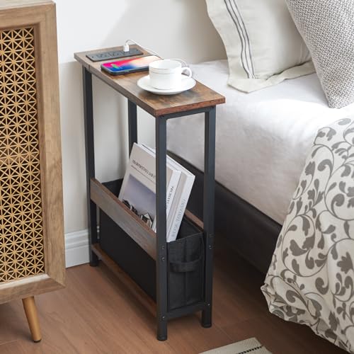 Slim Charging End Table with Storage - For Small Spaces - Image 8