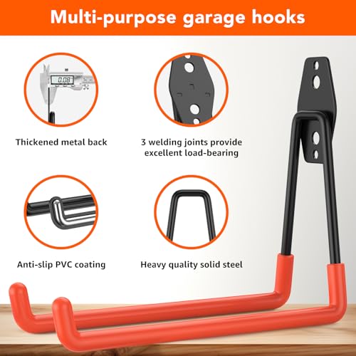 32-Pack Heavy Duty Wall Mount Garage Hooks - Image 5
