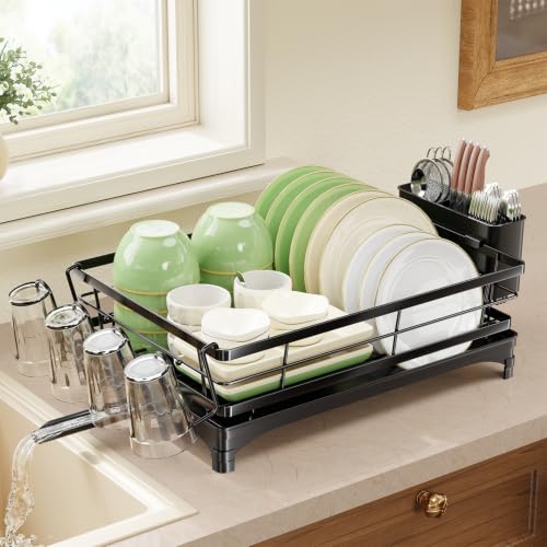 Simple Trending Dish Drying Rack for Kitchen Counter, Stainless - Image 2