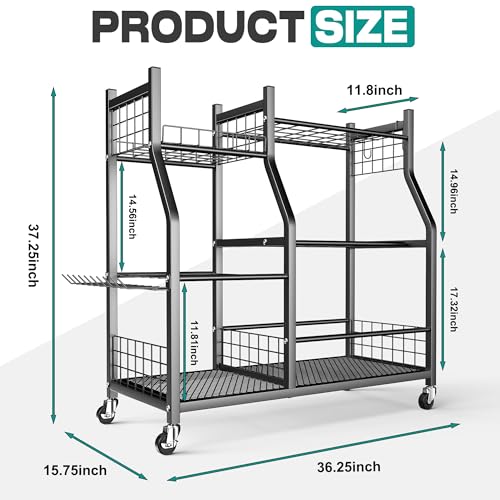 EVERHANGER Garden Tool Organizer Stand, Garage Tool Storage - Image 3