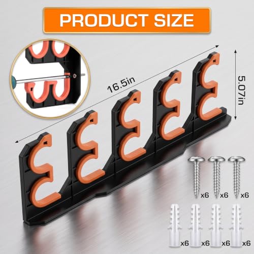 Soulchen 4 Pcs Fishing Rod Holder for Garage Dual-row | Garage Storage - Image 3