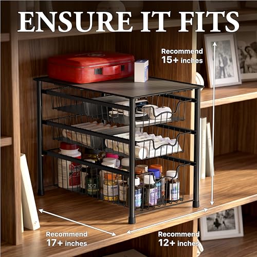 Simple Houseware Stackable 3 Tier Sliding Basket Org | All Products - Image 4