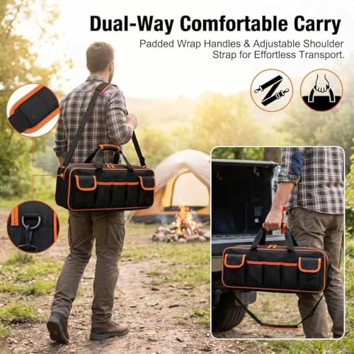 Grill Tool Storage Bag, 22" BBQ Tool Bag with 6 Pockets - Image 5