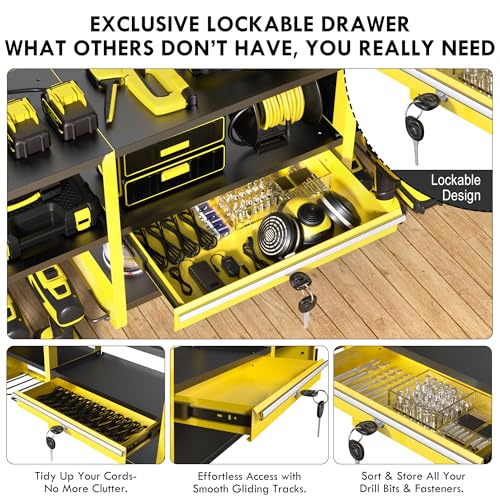 KSVO Large Power Tool Organizer Wall Mount with Locking - Image 3