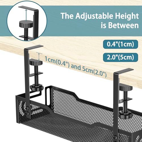 Under Desk Cable Management Tray, No Drill Mesh Cabl | Cable Managemen - Image 5