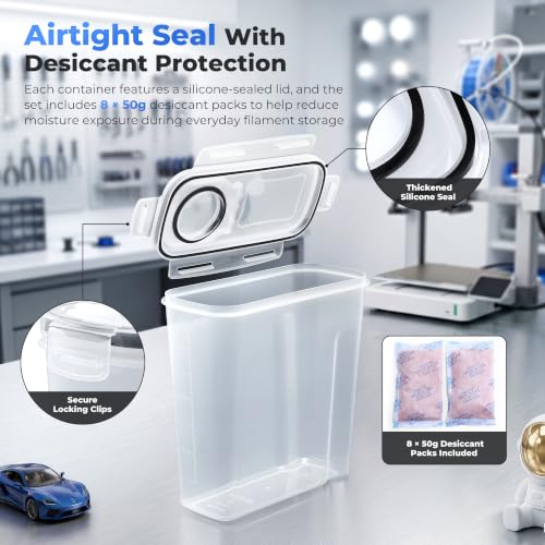 YOOPAI Filament Storage Box - 4 Pack Filaments Container - Image 3