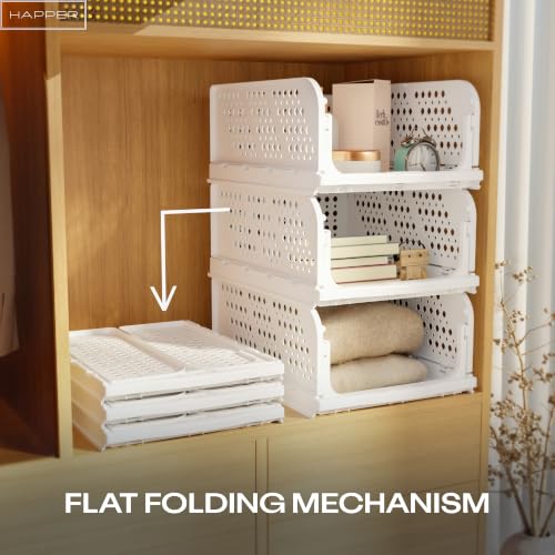 Happer Clothes Organizer for Wardrobe Foldable & Stackable Closet - Image 4