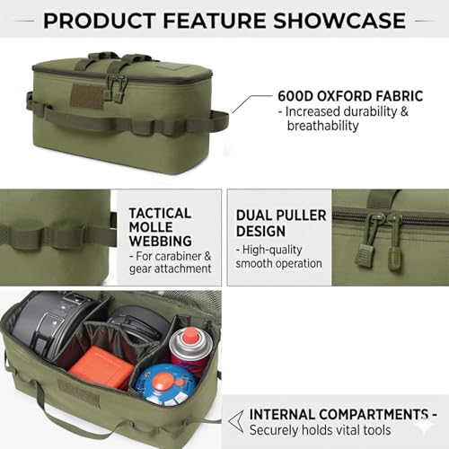 Tactical Camping Storage Bag 11L, 600D Nylon Cookware - Image 6