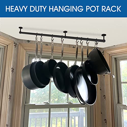 ROTHLEY Hanging Pot Rack Hanger: 39.4 Inch Stainless Steel Pot - Image 7