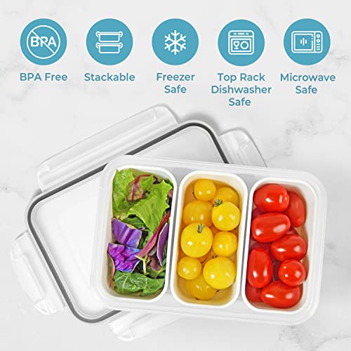 carrotez 3 Compartment Food Container - 4.64 Cup (1100ml) - Image 4
