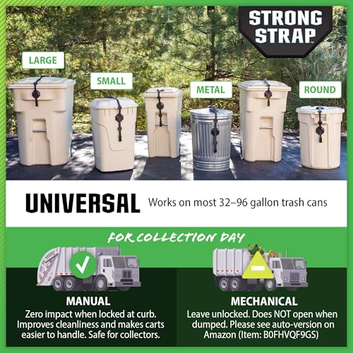 Blazer Brand Strong Strap Lid Lock for Outdoor Garbage Cans (1 - Image 6